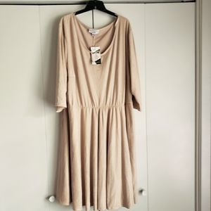 Society+ Skater tan dress